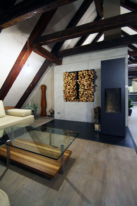 Olga Pokorná, podkrovní byt v Konviktské ulici v Praze - foto