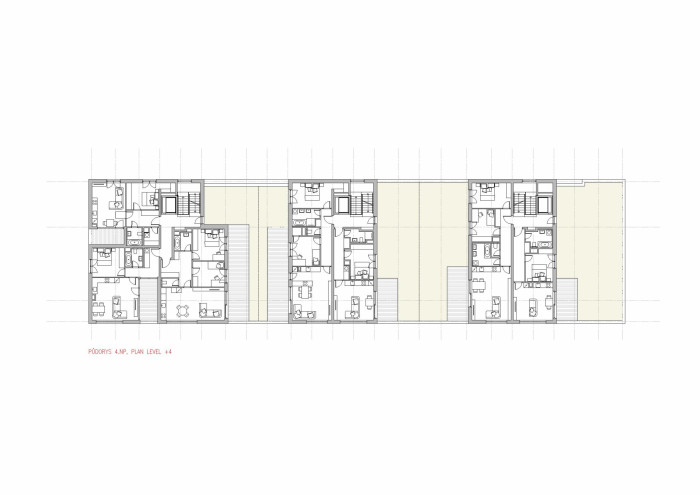 Půdorys - budova B 3 NP