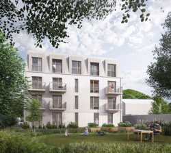 Vizualizace bytového domu ze dřeva v Novém Boru