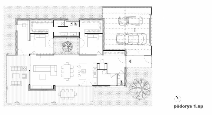 CLT rodinný dům, Molnár Peráček. Půdorys