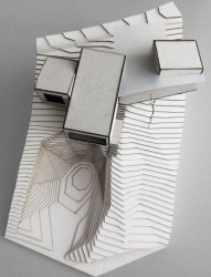 Víkendový dům nad lomem, BLOK architekti, model