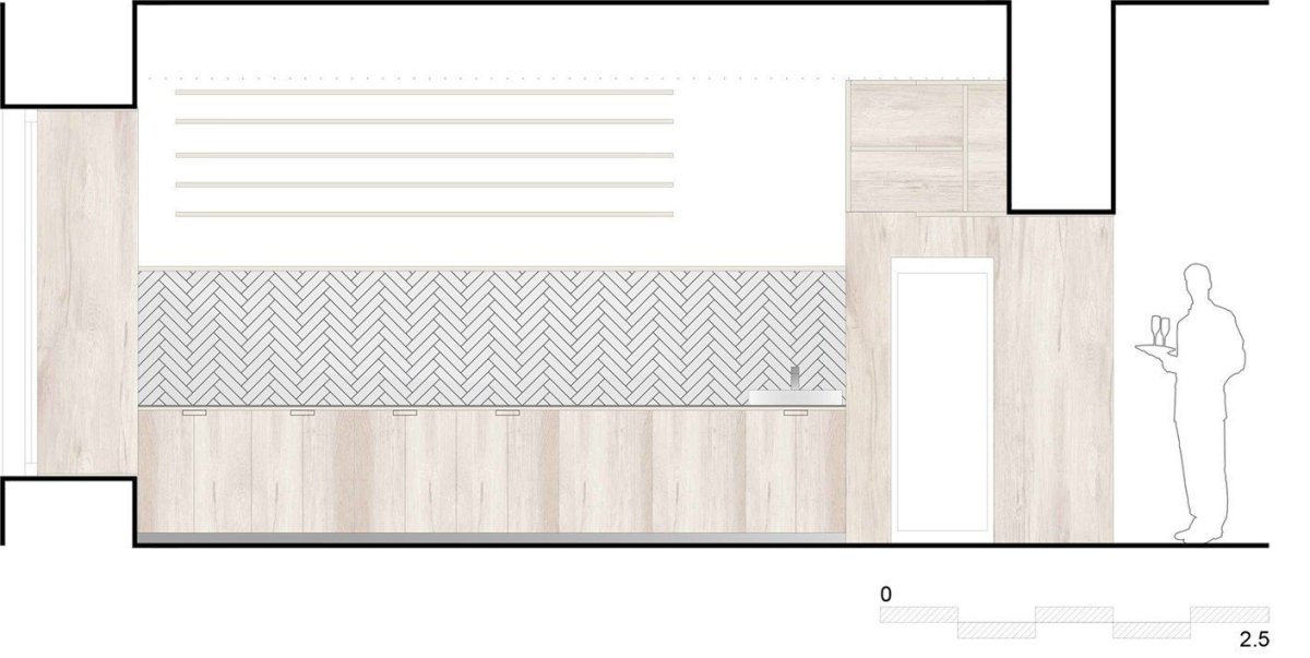 Lasagneria, řez, Mar.s architects