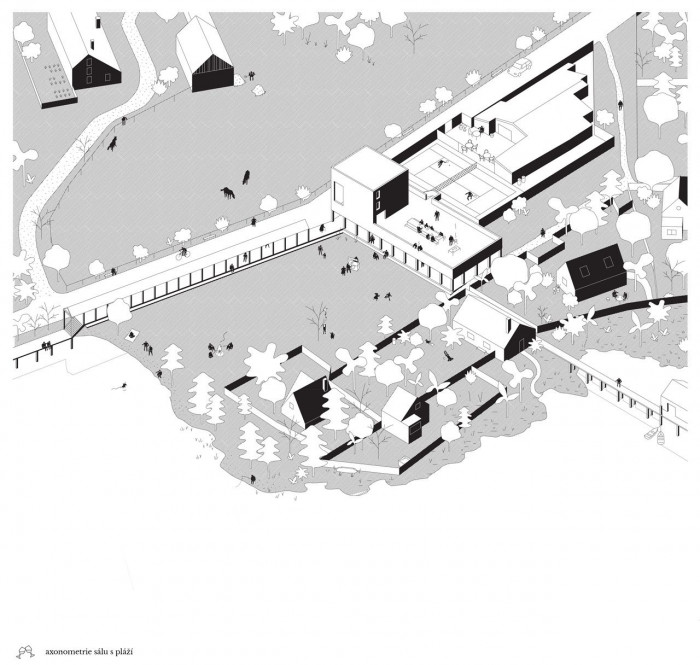 Šimon Marek, Martin Utíkal, Tobiáš Hrabec - Největší Rybník - axonometrie - foto