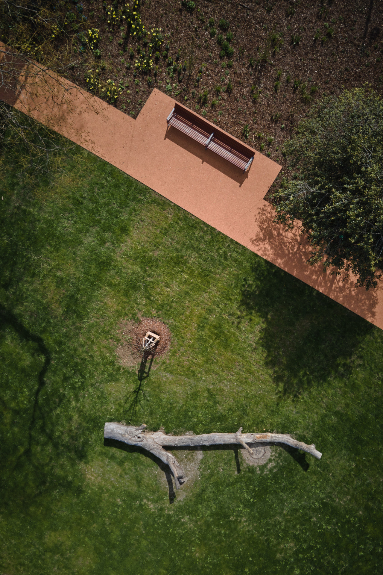 Park na Moravském náměstí, Consequence Forma: Jsou z různých materiálů a můžete po nich parkem buď rychle projít nebo se zdržet a prochodit si ho