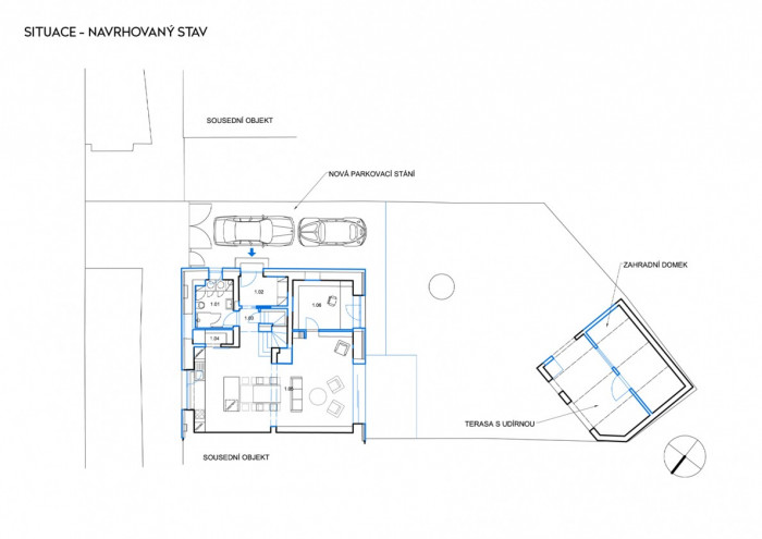 RD Bohnice,situace_navrhovaný stav, Archport