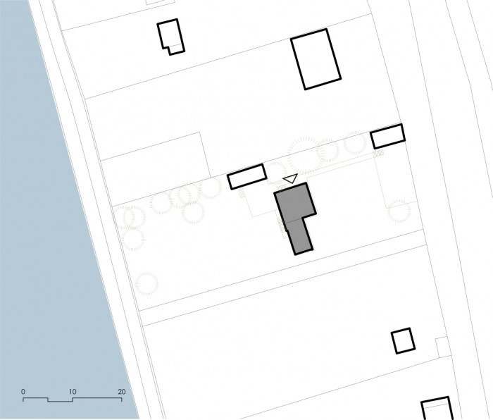 Víkendová chata Brná, situace, Air ateliér