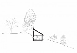 Cabin Rones, řez, Sanden+Hodnekvam / Ingvild Hodnekvam, John Sanden, Yngvild Lund