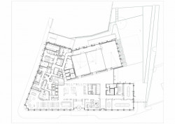 Hotel Bridge, Vratislav, FORUM architekci - půdorys 1.N.P.