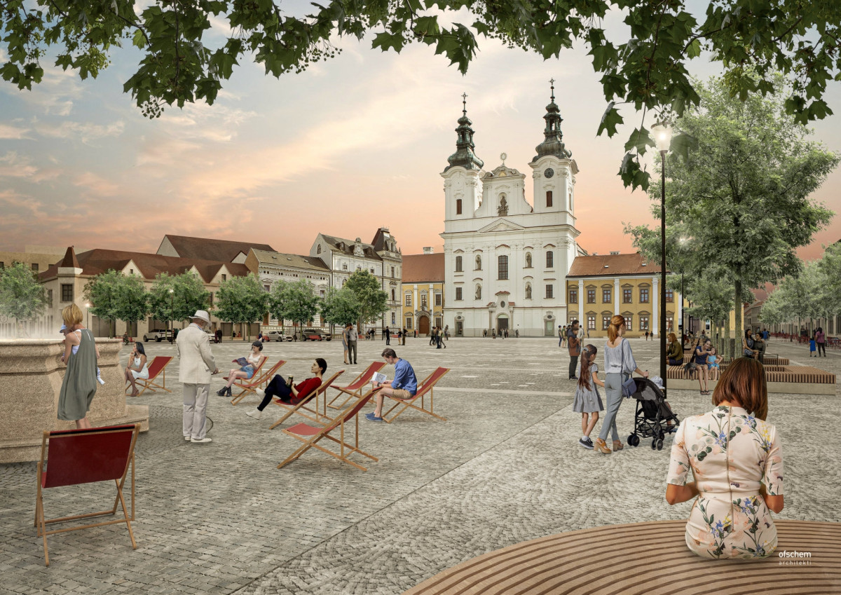 Studie zachovává dostatečně velkou centrální plochu pro pořádání tradičních kulturních, společenských a tržních akcí. 