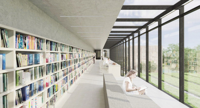 Ivan Kroupa architekti, Jihočeská vědecká knihovna, 2. místo, vizualizace