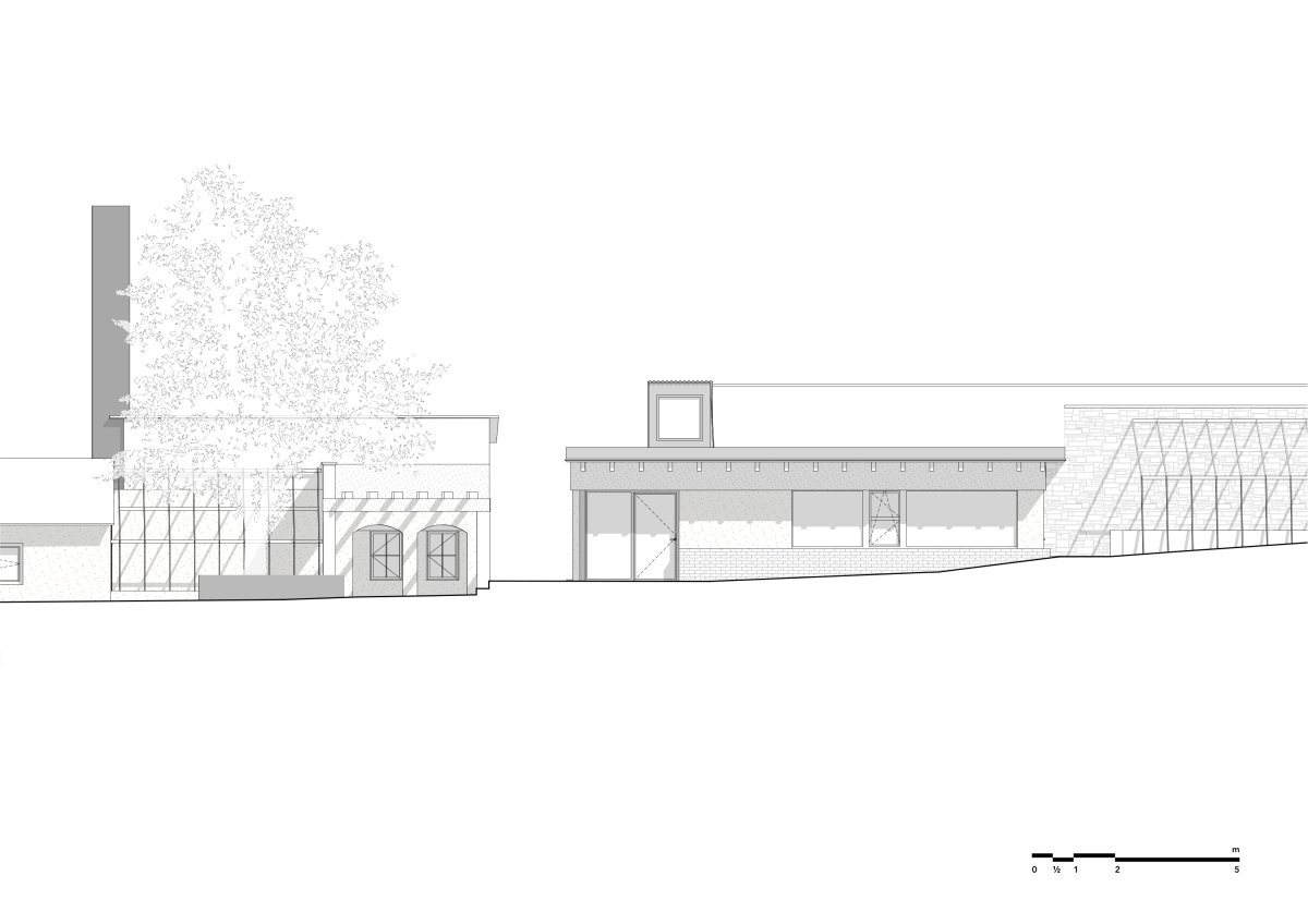 Pohled (Krafferova zahrada v Jindřichově Hradci od matěj šebek architekti a Ateliér Za Mák)
