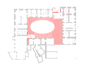 Rekonstrukce a rozšíření Základní školy Vřesovice, Public Atelier, studio FUUZE/ Jiří Markevič, Jaroslav Sedlák, půdorys 1NP