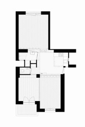 Nájemní byt v Hradci Králové, svobodová blaha: Půdorys