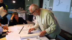 Peter Zumthor při práci na vile Secular Retreat