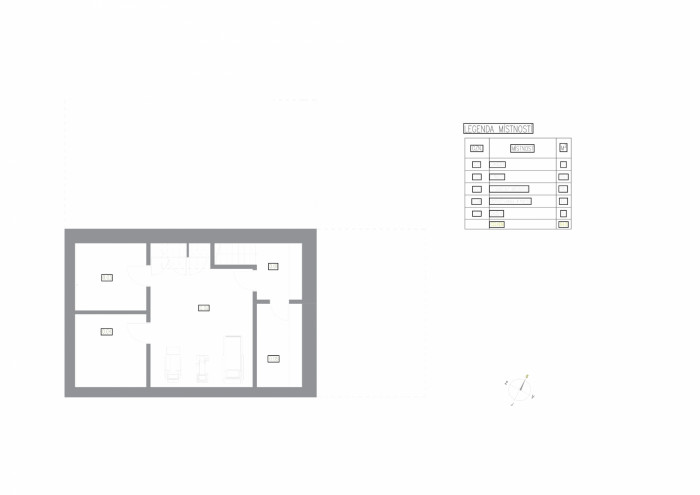 RD na Rovinách, Labor 13 / Albert Pražák, Martin Vomastek, Jan Vojtěch, Jiří Bardoděj, půdorys 1PP