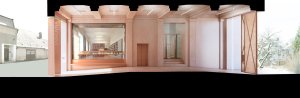 Průchod (Knihovna v Červeném Kostelci; Papundekl architekti)