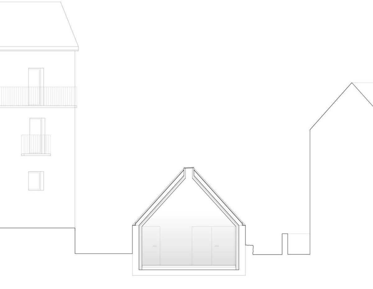 Nový pavilon muzea MeCri, Studio Inches Architettura, řez