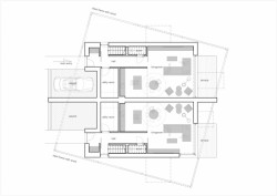 Rodinné domy v Dobříši, půdorys přízemí, Boq architekti