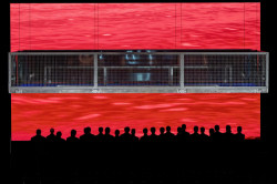 Scénografie k opeře Il Diluvio Universale v divadle v Bergamu