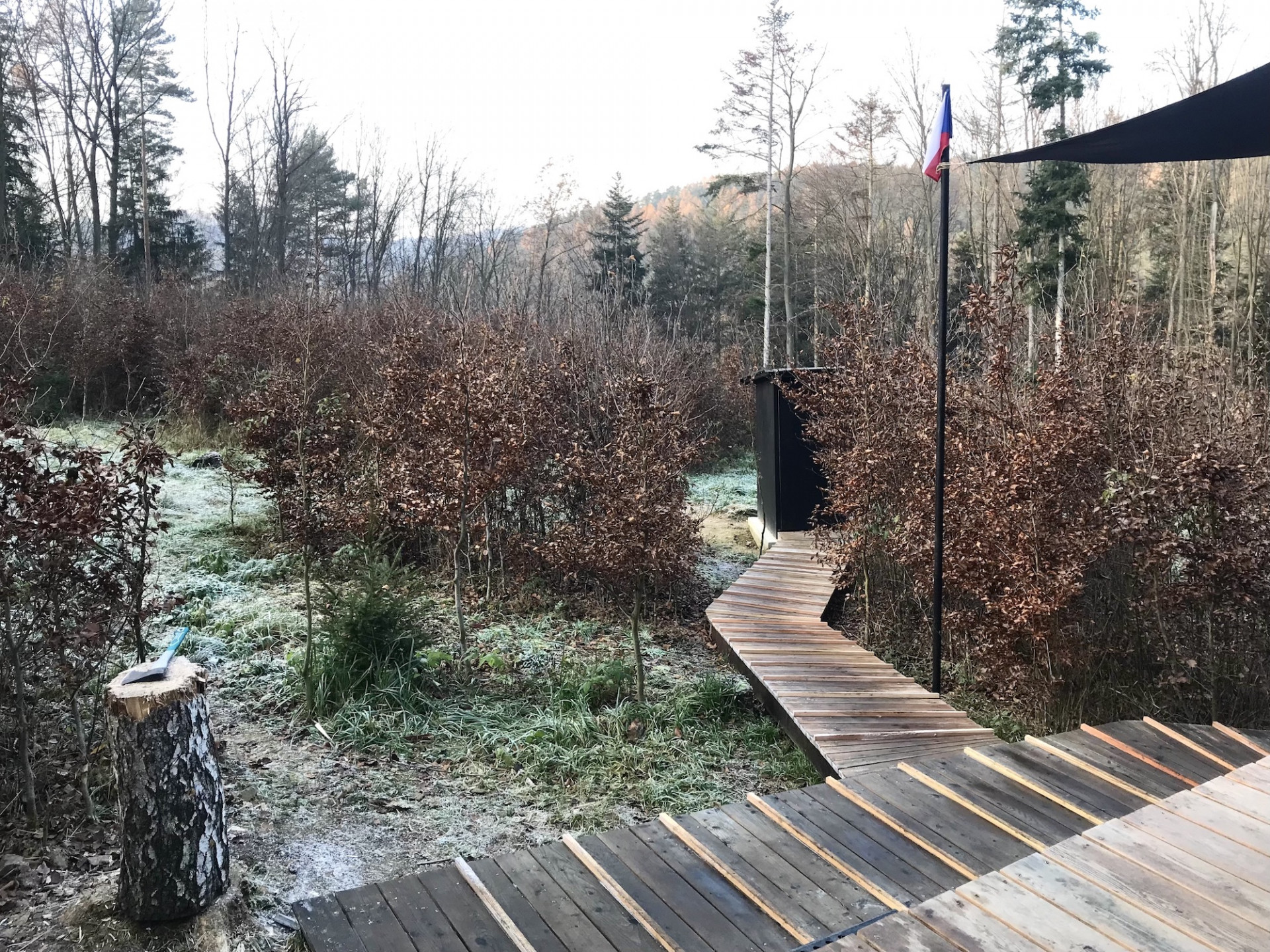 Paseka se saunou, grilem a terasou (Paseca v Pyskočelích)