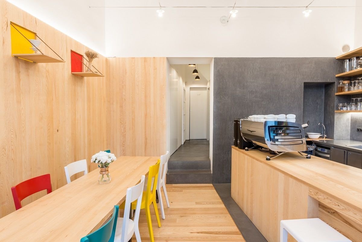 Monogram espresso bar, studio AEIOU