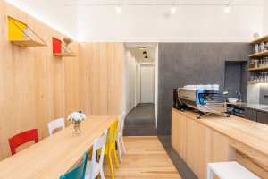 Monogram espresso bar, studio AEIOU
