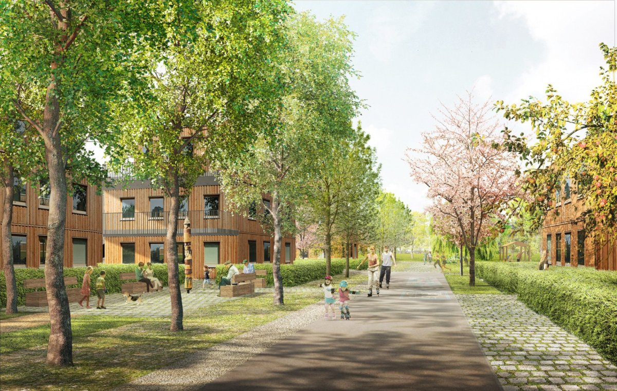 Návrh čtvrti Chytré Líchy v Židlochovicích, Pelčák a partner architekti, křižovatka