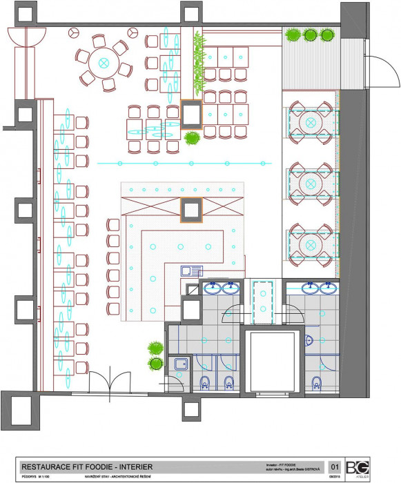 Beata Gistrová, Fit Foodie, Zlín - půdorys