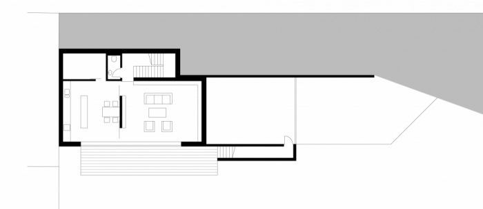 Rodinný dům v Brně-Kohoutovicích, Kuba&Pilař architekti / Tomáš Pilař, Ladislav Kuba, Helena Hovorková, Milena Galátová, Martin Hlava, půdorys 1PP