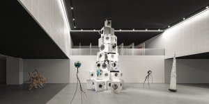 Vítězný návrh architektonického studia JIKA-CZ s.r.o. na depozitární komplex Národní galerie Praha. Vizualizace: monolot