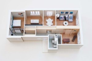 KZM - Rekonstrukce bytu, model, JRKVC
