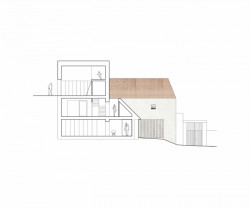 Rodinný dům v Jinonicích, Atelier 111 architekti, řez