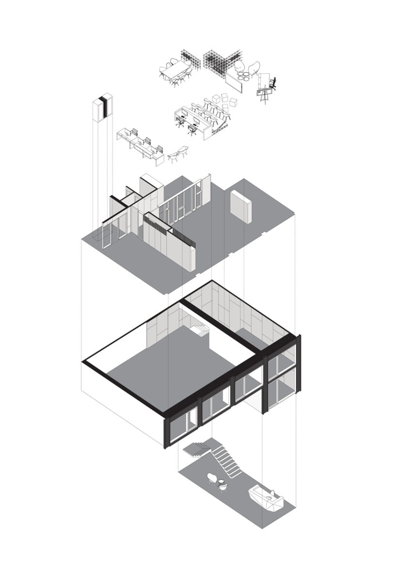 plusminusarchitects, axonometrie – foto