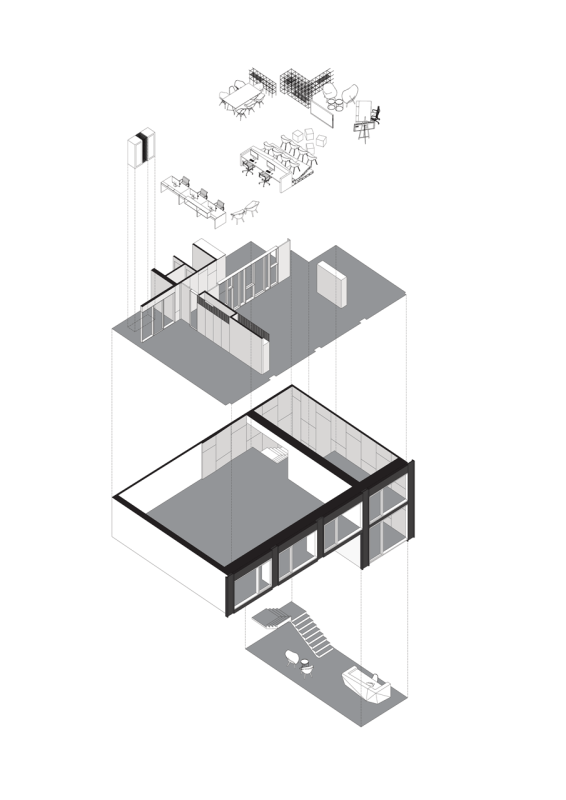 plusminusarchitects, axonometrie – foto