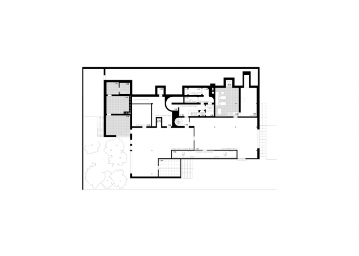 Marek Tichý / Milan Rak / Ivan Wahla / Tomáš Rusín / Petr Řehořka, Rekonstrukce Vily Tugenhat v Brně, půdorys 1. NP – foto