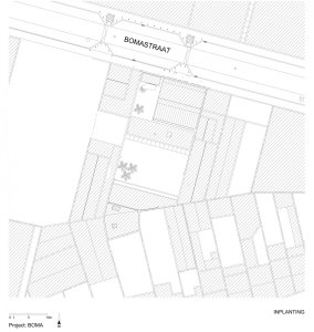 Přestavba industriální budovy na rodinný dům v Gentu, NU architectuuratelier, situace