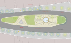 Rekonstrukce Mierového námestia, střed náměstí, Atelier RAW