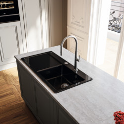 Dřez Franke MythosX s odkapem v barvě Onyx