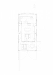 Knut Hjeltnes AS Sivilarkitekter MNAL, chata na osrůvku Sildegarnsholmen, 1.NP, vizualizace