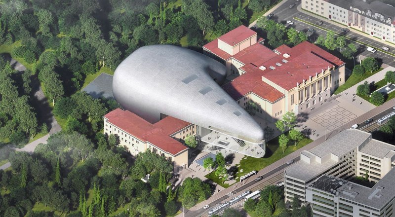 Návrh koncertního sálu v Ostravě od studií Steven Holl Architects a Architecture Acts