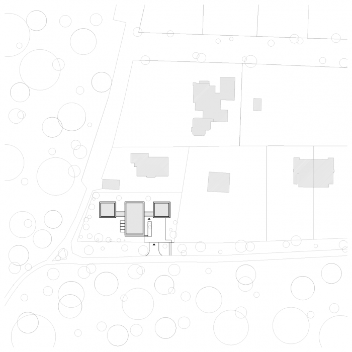 ADR s. r. o., Rodinný dům Klánovice, situace – foto