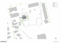 White Concrete Old House, situace, I/O architects