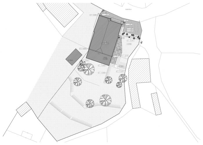 z+v architects, Rekonštrukcia baníckeho domu Dolná Resla, situace – foto