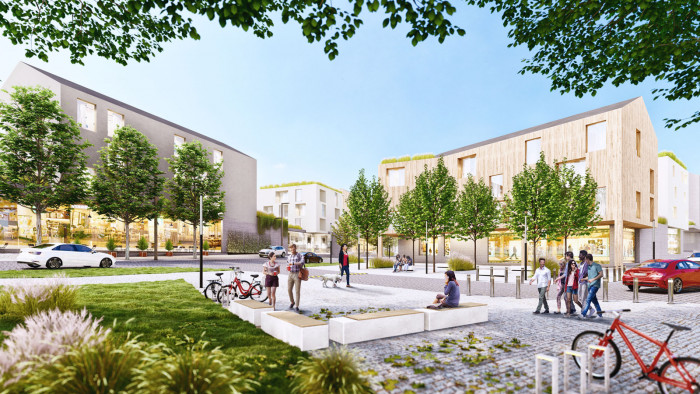 Vítězný návrh v architektonicko-urbanistické soutěži „Potenciál města Žďár nad Sázavou“, vizualizace, MS Plan s.r.o.