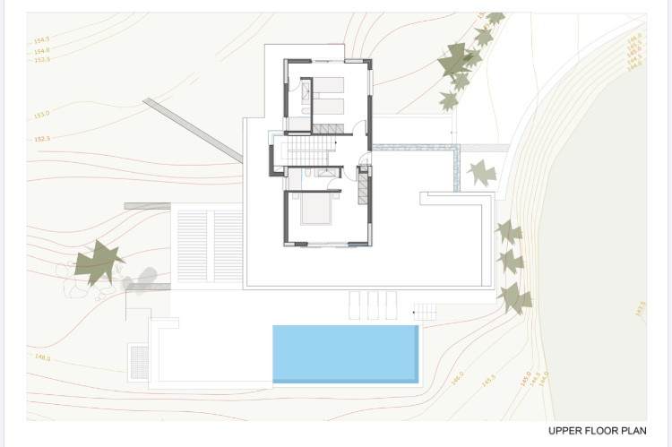 Vila NafplioBlu, Katerina Valsamaki Architects, půdorys 1PP