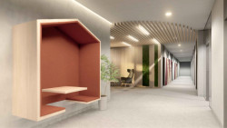 Na Výstavišti Letňany vyroste, spolu s administrativní budovou, největší hotel v Čechách sestavený z modulů od KOMA MODULAR. (Hotel na Výstavišti Letňany, NO LIMITS DESIGN, vizualizace)