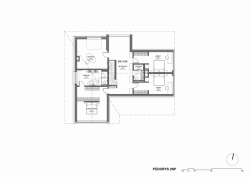 ABM architekti, Vila v Jílovišti, půdorys 2. NP – foto