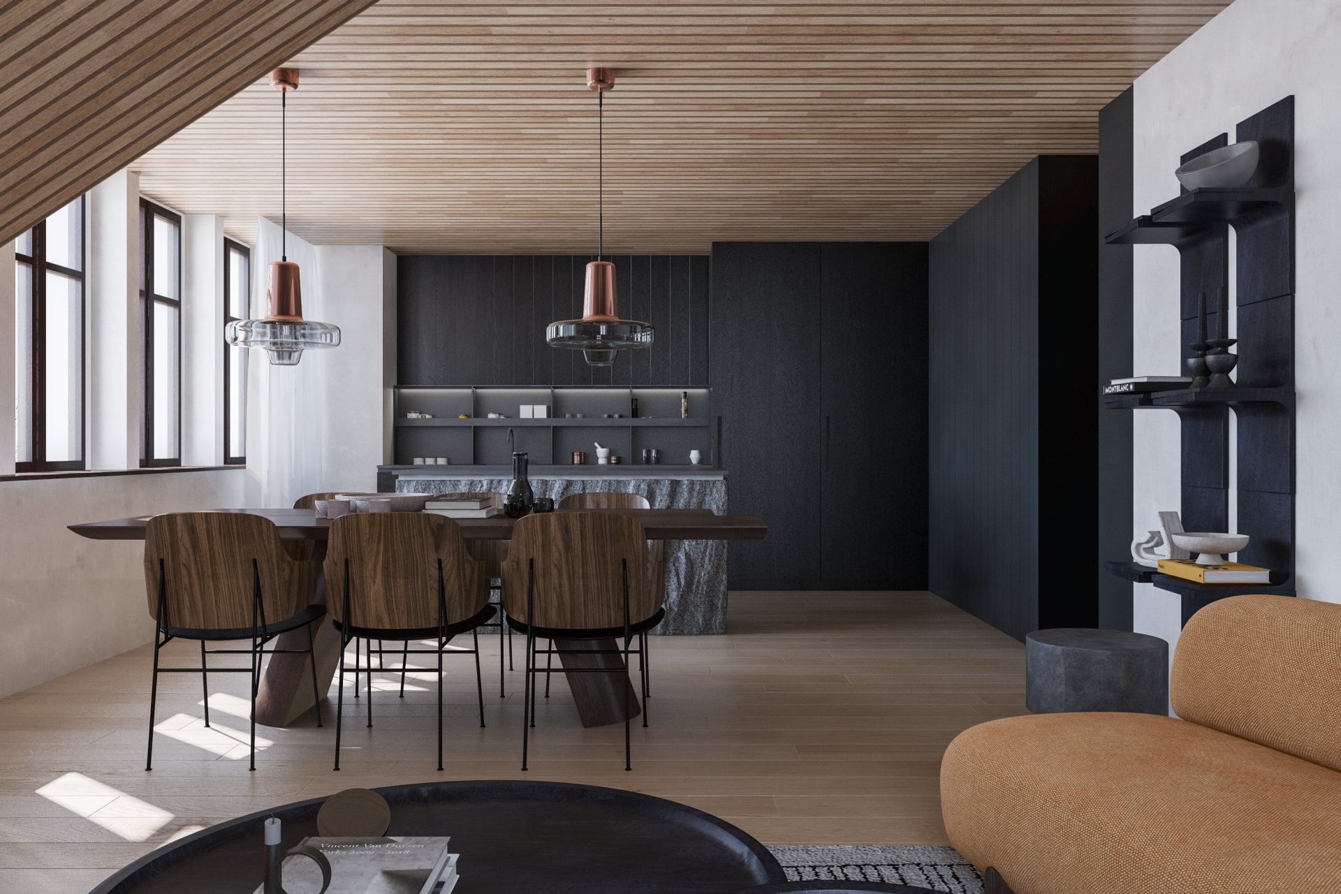 Návrh apartmánu Na Klecandě v Krkonoších od Terezy Stambolijské