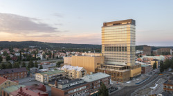 Sara Kulturhus Center ve švédském městě Skellefteå, s výškou 