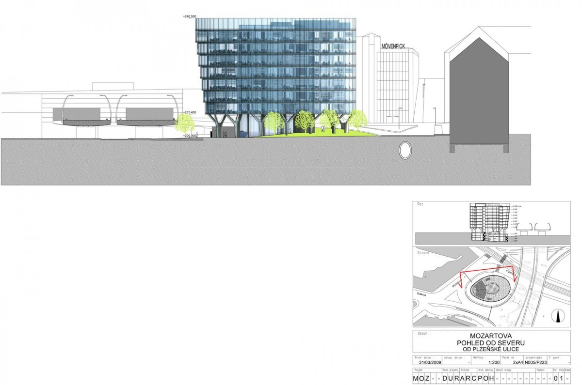 Administrativní budova Green Point, AHK Architekti. SEVERNÍ POHLED